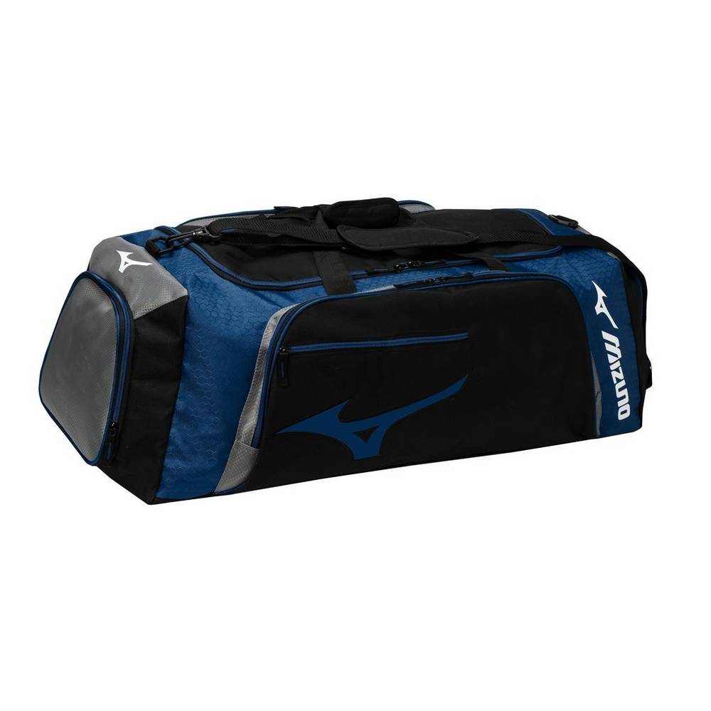 Mochila Mizuno Voleibol Tornado - Mulher - Pretas/Azul Marinho - VANGR9046